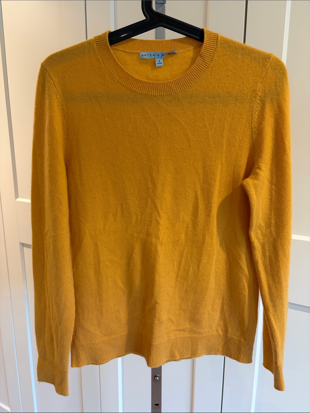 ANTONIO MELANI Mustard Yellow Knit Crewneck